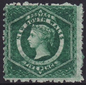 NEW SOUTH WALES 1871 QV DIADEM 5D WMK CROWN/NSW SG W36 PERF 10