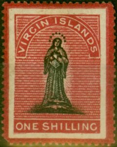 Virgin Islands 1867 1s Black & Rose-Carmine SG18 Fine MM-Variant 8