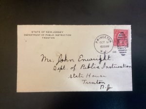 10/9/1916 Cover State of NJ Dept of Public Instruction Trenton to John Enwright