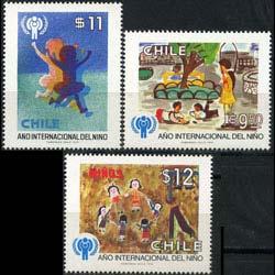 CHILE 1979 - Scott# 553-5 Intl.Children Year Set of 3 NH