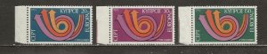 Cyprus Scott catalog # 396-398 Mint NH