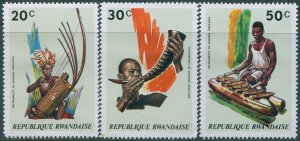 Rwanda 1973 SG527-529 Musical Instruments (3) MNH