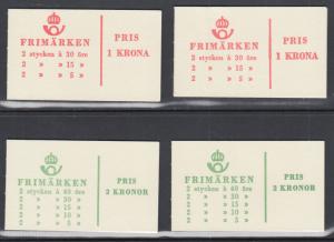 Sweden Sc 668a, 669c intact booklets, 2 diff w/ 2 diff pane positions each