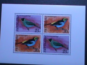 ​SURINAM -LOVELY COLORFUL BEAUTIFUL BIRDS:MNH S/S VF WE SHIP TO WORLWIDE