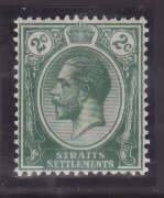 Straits Settlements-Sc#151- id13-unused NH og 2c deep green KGV-1918-