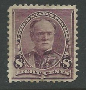 USA # 225 Gen. Sherman 8 cents 1898 (1) VF Unused NO GUM