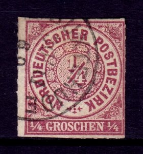 Germany (North German Confederation) - Scott #1 - Used - See desc. - SCV $15