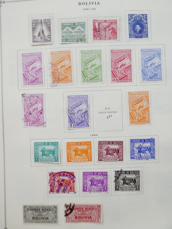 EDW1949SELL : BOLIVIA Very clean Mint & Used collection on album pages Cat $1171