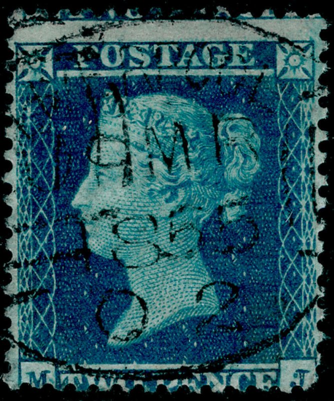 SG23, 2d blue plate 4, SC14, FINE USED, CDS. Cat £225.