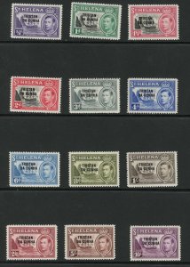 Tristan Da Cunha SG1/12 KGVI Set of 12 U/M Cat 140 pounds