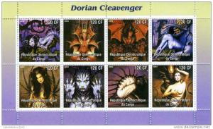 Congo 2003 Dorian Cleavenger Fantasy Art Sheet Perforated Mint (NH)