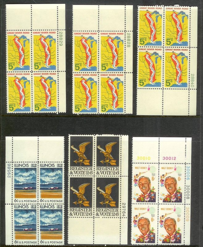 UNITED STATES (198) Blocks/Plate Blocks/Strips Stamps ALL Never Hinged FV=$67+