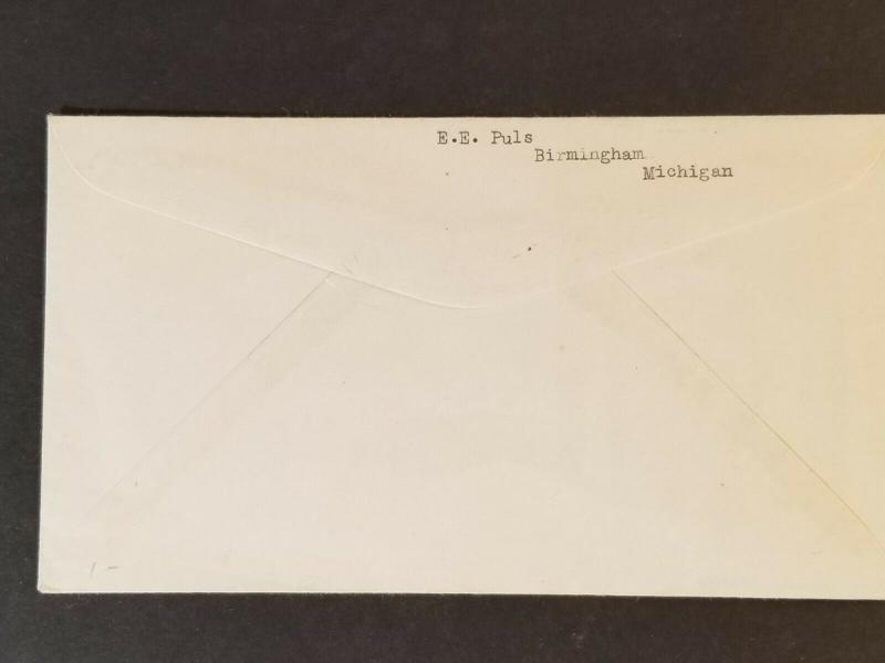 1945 Birmingham Michigan to Richmond Virginia USA Victory WWII Patriotic Cover 