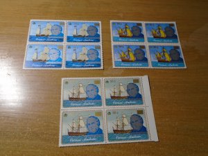 Occussi  Unlisted  MNH  Sailing   Ship   Blocks of 4