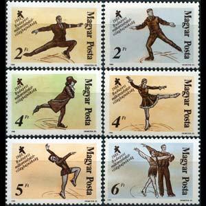 HUNGARY 1988 - Scott# 3111-6 Figure Skating Set of 6 NH