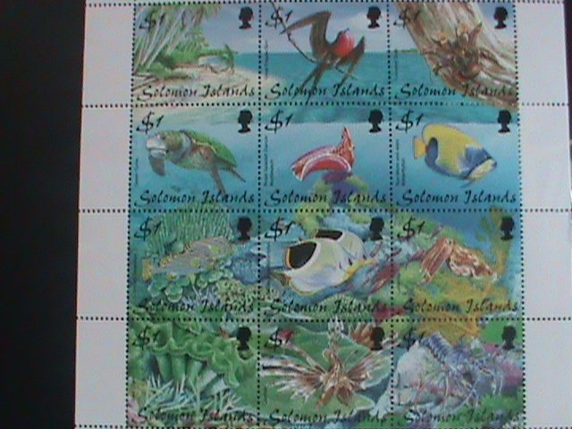 SOLOMON ISLAND -1999 SC#874 MARINE LIFE- PHILEXFRANCE'99 STAMP SHOW- S/S