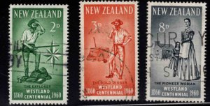 New Zealand Scott 330-332 Used 1960 Westland Centennial set