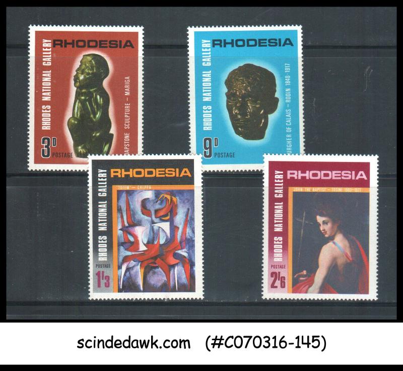 RHODESIA - 1967 10th ANNIVERSARY OF RHODES NATIONAL GALLERY / PAINTINGS 4V MNH