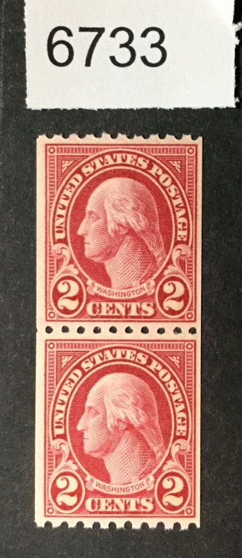 MOMEN: US STAMPS  #606 PAIR  MINT OG NH  VF LOT #6733