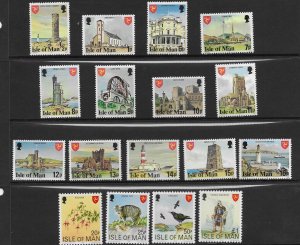 GB (Isle of Man) 113-29 1978 set 17  VF NH