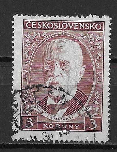 Czechoslovakia 176 1930 3k Masaryk single Used (z1)