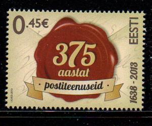 Estonia Sc 741 2013 Postal Service 375 Years stamp mint NH