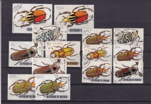 SA23i Burundi 1970 Airmail & Postage, Beetles - Insects used stamps