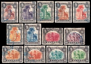 Nyassa Scott 26-38 (1901) Used G-F Complete Set, CV $22.65 C