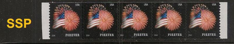 US 4868 Star-Spangled Banner forever PNC5 SSP MNH 2014