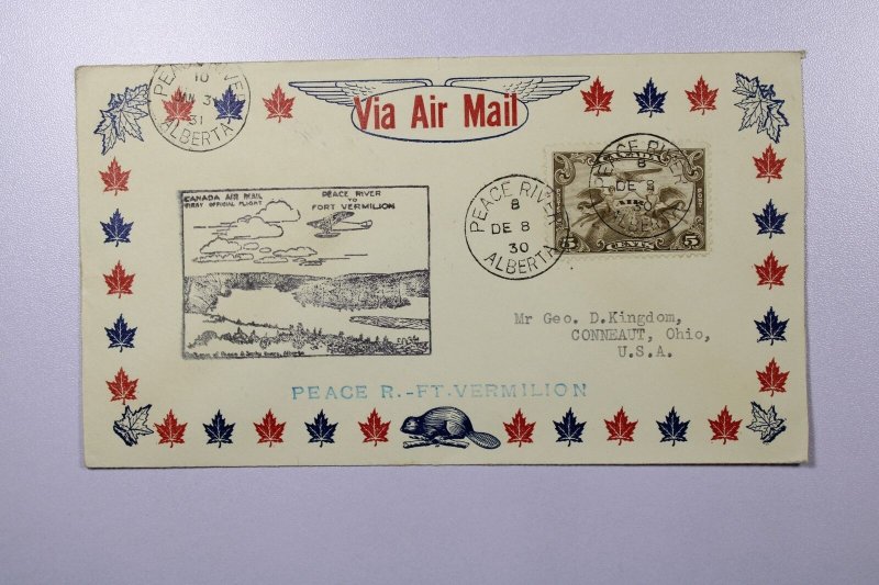 Canada 1931 FFC Peace River to Ft Vermilion - L37660 