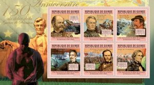 Guinea 2011 - 150th Anniversary of the American Civil War. Mi 8360-8365