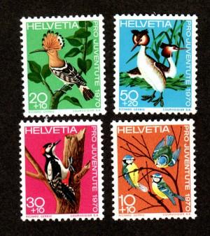 Switzerland # B394-B397 Mint Birds x!