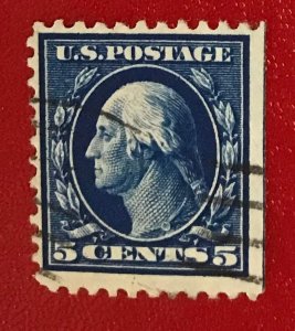 1917-19 US Sc 504 used 5 cent Washington CV$.35 Lot 1641