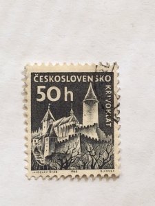 Czechoslovakia – 1960-63 – Single “Castle” Stamp – SC# 974A - Used