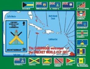 Montserrat 2007 - CRICKET WORLD CUP - Souvenir Sheet w/ 1 Stamp - MNH