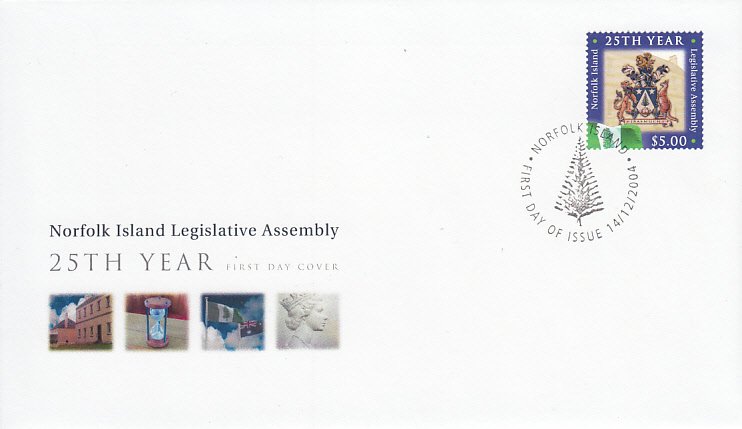 Norfolk Island 2004 FDC Sc #831 $5 Norfolk Island Legislative Assembly 25th A...