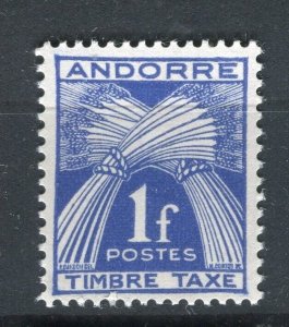 ANDORA; 1940s early Postage Due issue MINT MNH unmounted 1Fr. value