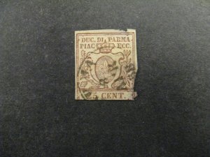 Italy-Parma #10 used rare cancel reduced at LR thins a23.4 9342