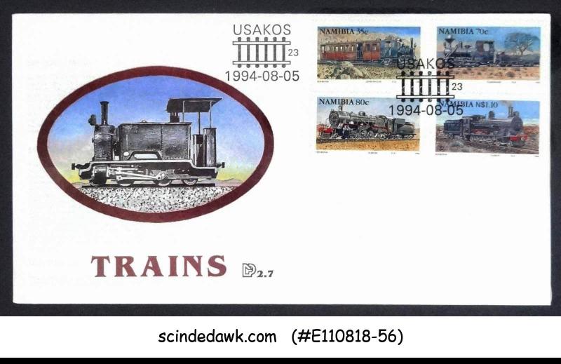 NAMIBIA - 1994 TRAINS / RAILWAY LOCOMOTIVES - 4V FDC