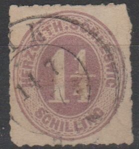 Mi: 18e   used  1867  Schleswig Cat € 180