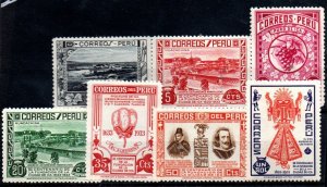 Peru 332-338 Set Mint hinged