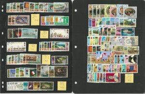 Jersey Stamp Collection on 10 Stock Pages, 1969-92 Most Mint NH Sets, JFZ