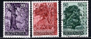 Liechtenstein #332-334  Used    VF   CV $6.00   ....   3510134