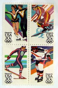 S84 US 2070a Olympics 20c blk of 4 MH cv $2.10