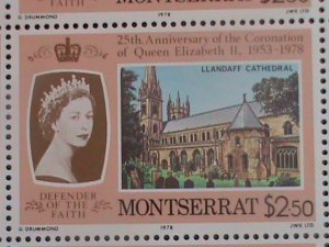 ​MONTSERRAT-1978 SC#388-25TH ANNIV: CORONATION OF QUEEN ELIZABETH II MNH SHEET