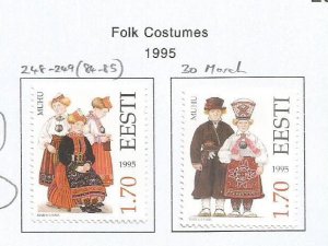 ESTONIA - 1995 - Folk Costumes - Perf 2v Set - Mint Lightly Hinged