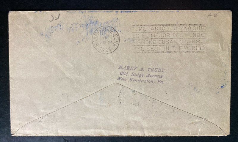 1928 Port Au Prince Haiti First Flight Airmail Cover To East Orange NJ USA 