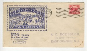 1926 BATTLE OF WHITE PLAINS NY FDC 629-9 ROESSLER 1ST STAMP LIKE CACHET! CV $200