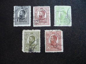 Stamps - Romania - Scott# 217-219,222,223 - Used Part Set of 5 Stamps