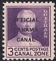 CANAL ZONE #O2  3 cent Goethals,  NH OG F-VF